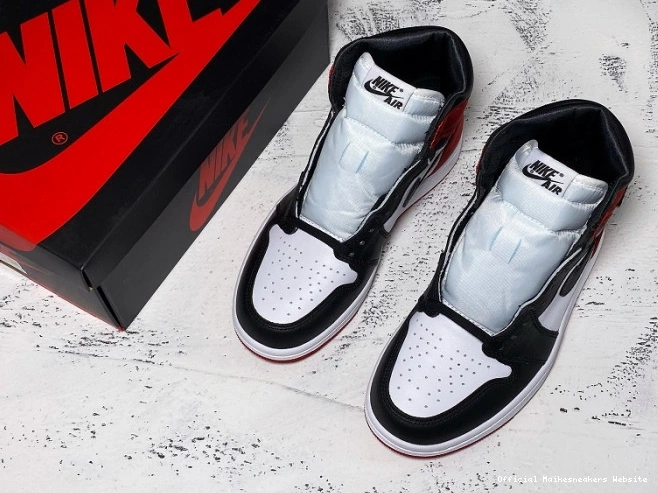 Official Maikesneakers Toe CD0461-016 Black Satin Retro Jordan Air 1 High 0706